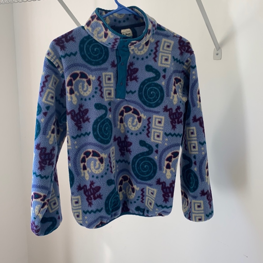 L.L. Bean Youth 3/4 snap Fleece EUC